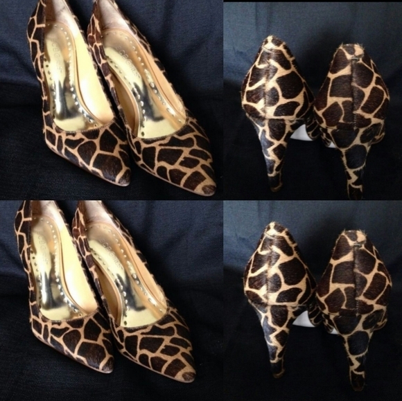 BCB GIRLS CALF HAIR PUMPS SHOES HEELS SIZE 5.5 - Picture 6 of 8